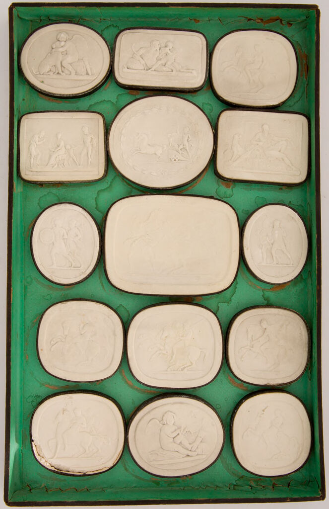 Wooden Box With 15 Plaster Casts