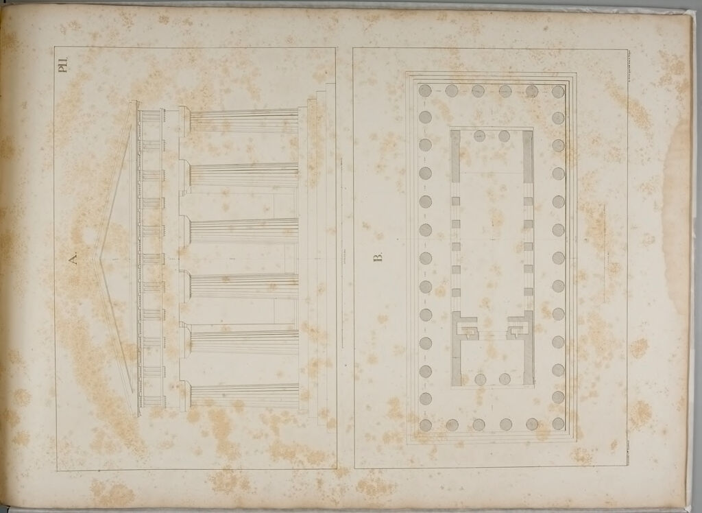 Elevation And Plan Of The Temple Of Concord At Agrigento