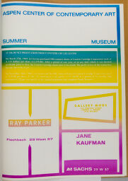 Page 25, Advertising Section : Aspen Center Of Contemporary Art, Profit Systems I, Ray Parker, Gallery Moos, Jane Kaufman