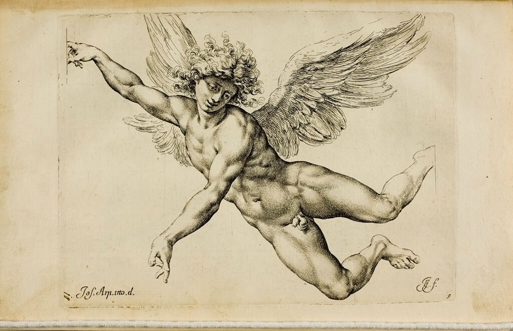 Plate 9: Study Of A Winged Male Nude, Perhaps For A Saint Michael