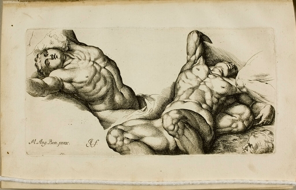 Plate 13: Two Male Nudes Lying On Their Backs
