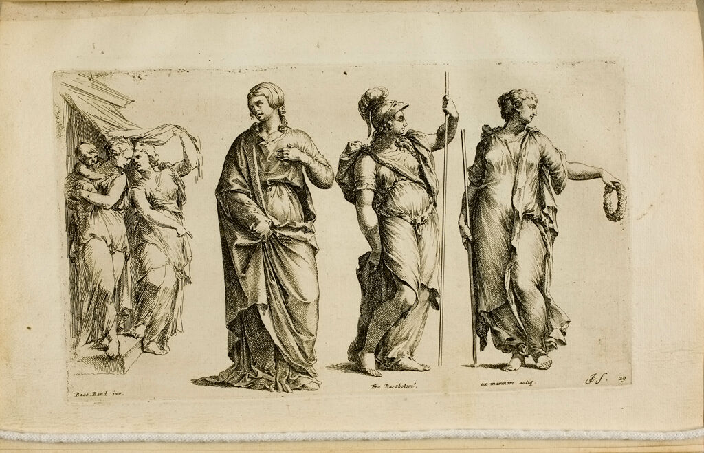Plate 29: A Group Of Two Female Figures And A Child, And Three Separate Female Figures