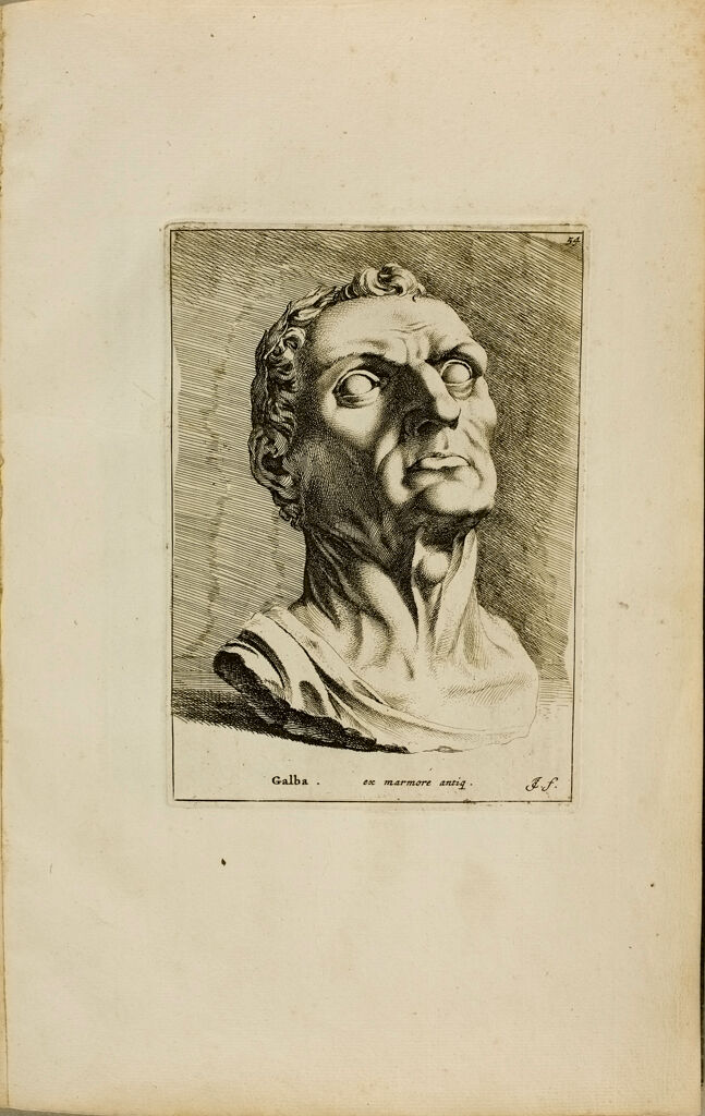 Plate 54: Head Said To Represent The Emperor Galba, With A Laurel Wreath