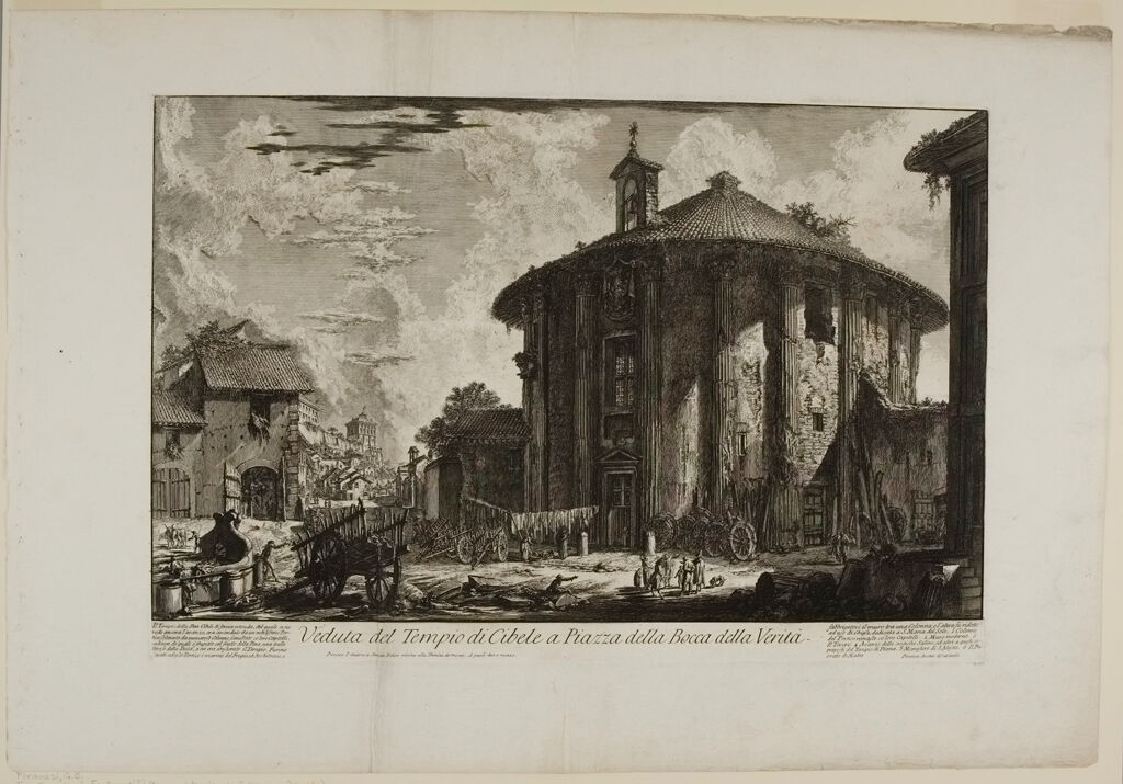 View Of The Temple Of Cybele In The Piazza Of The Bocca Della Verità