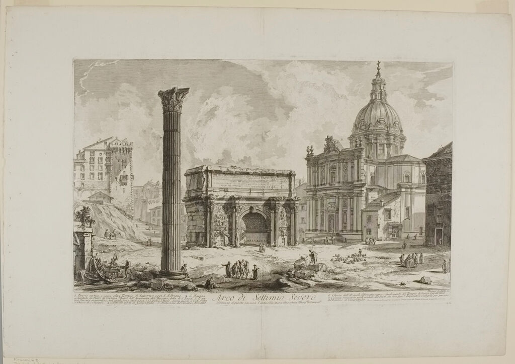 The Arch Of Septimius Severus, With The Church Of S. Martina On The Right