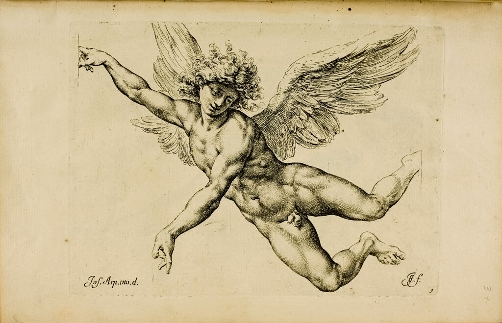 Plate 9: Study Of A Winged Male Nude, Perhaps For A Saint Michael