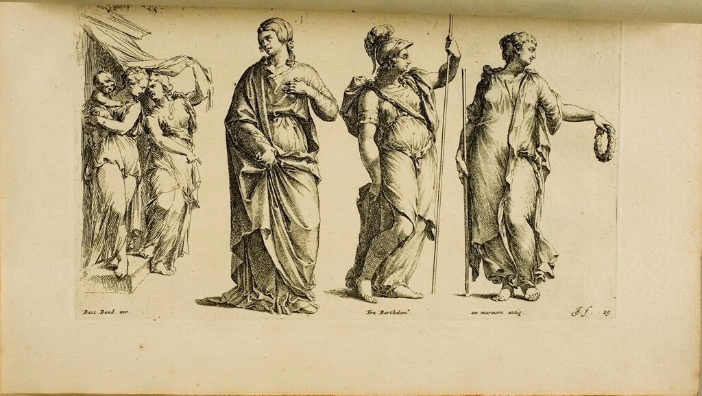 Plate 29: A Group Of Two Female Figures And A Child, And Three Separate Figures