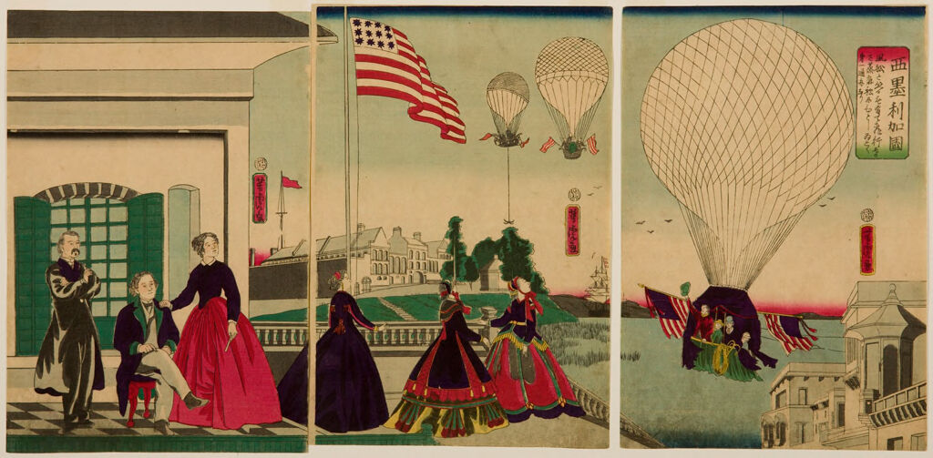 Triptych: America (Amerikakoku), Published By Shimizuya Naojirō