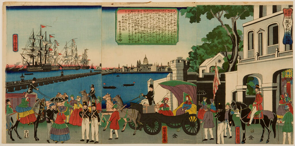 Port Of London England (Igirisu Rondon No Kaikō), From The Series Complete Enumeration Of Scenic Places In Foreign Nations (Bankoku Meisho Zukushi No Uchi)