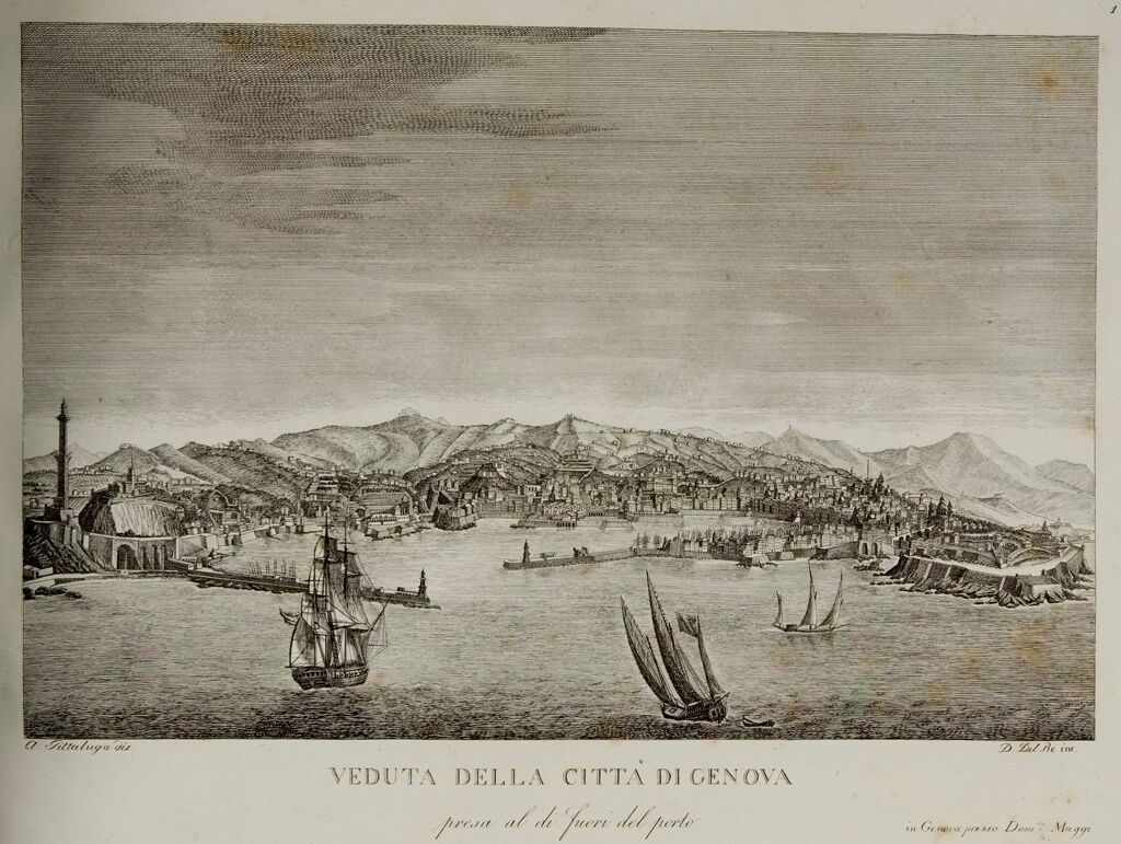 View Of Genoa Taken From Outside The Port