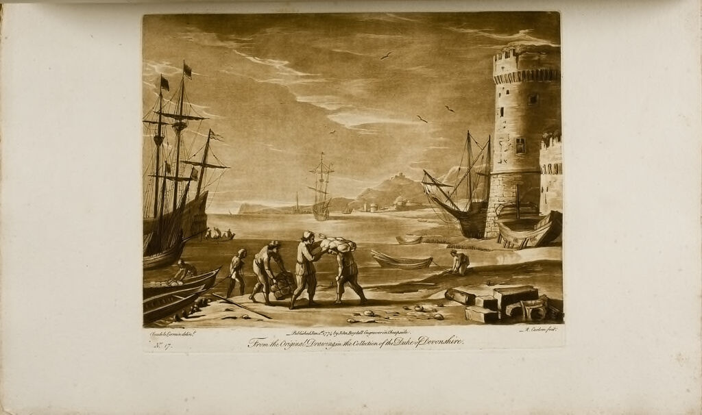 Seaport, With Sailors Loading Merchandise