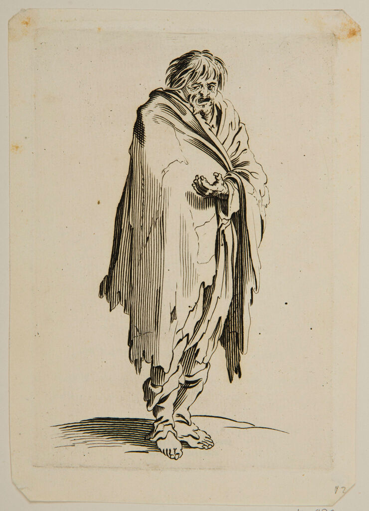 Beggar With Bare Feet And No Hat