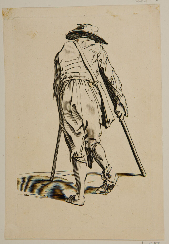 Beggar On Crutches, Seen From The Rear