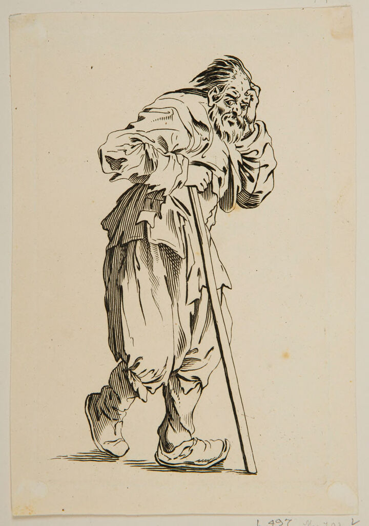 Beggar Leaning On His Staff