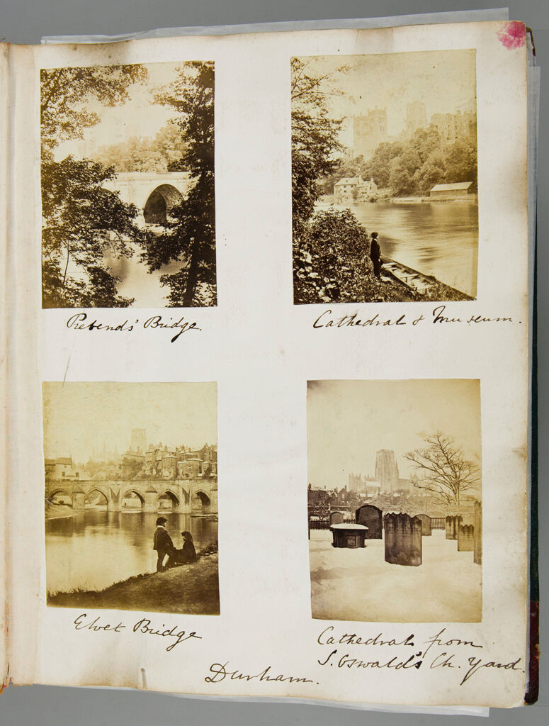 Untitled (Four Views Of Durham, England, Prebends Bridge; Cathedral & Museum; Elvet Bridge; Cathedral From St. Oswald's Church Yard; Verso: Four Views Of Durham Cathedral, Great Tower; Galilee Chapel; Choir; Alters And St. Cuthbert's Shrine)