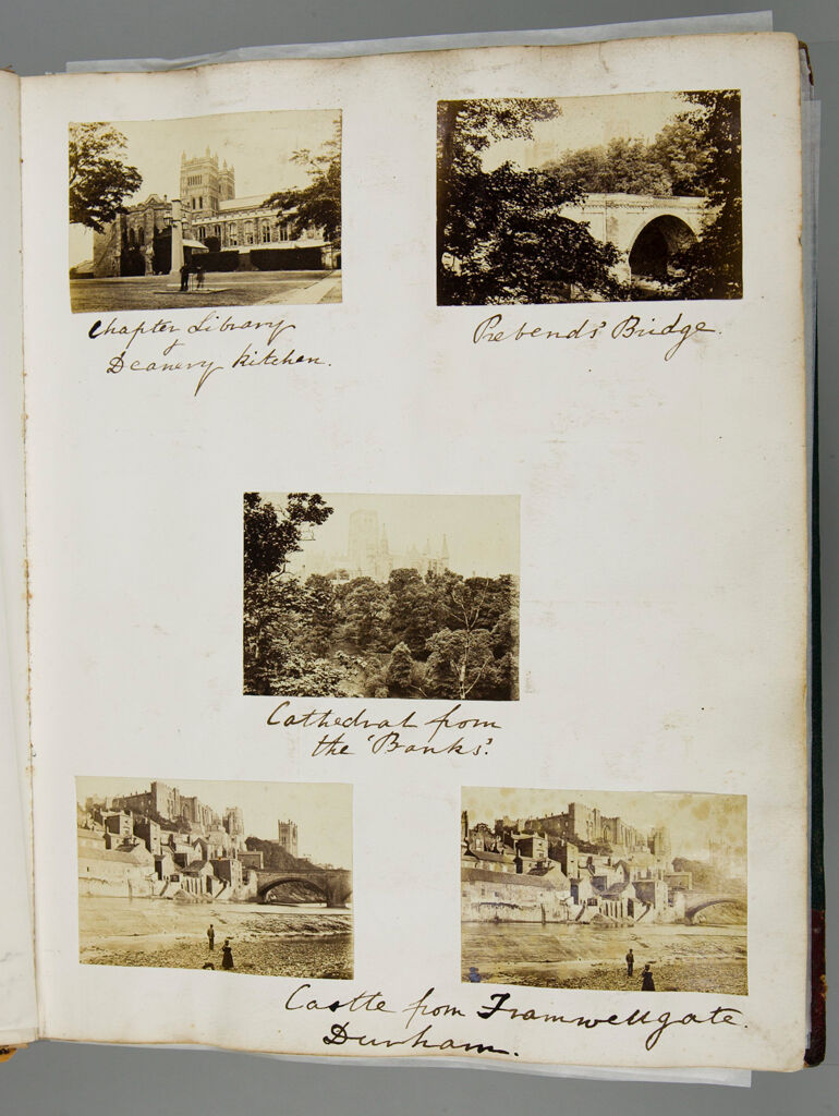 Untitled (Five Views Of Durham From Top Left, Cathedral Chapter Library And Deanery Kitchen/Prebends Bridge; Two Views Of The Castle From Framwellgate; Center; Cathedral From The 