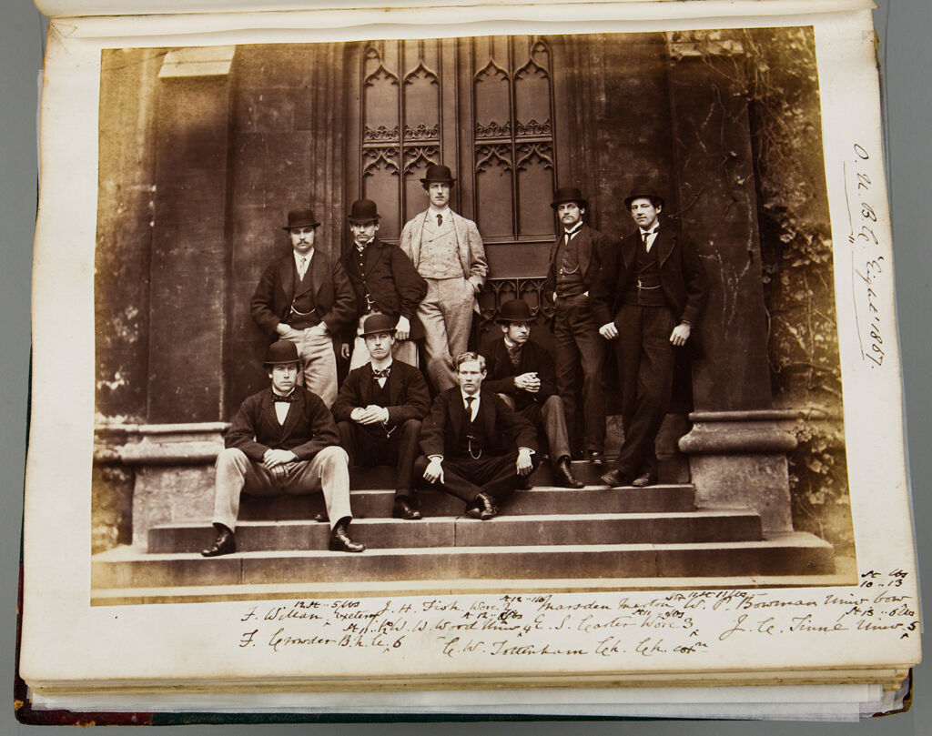 Untitled (Group Photograph Of The Members Of The Oxford University Boat Club, 1867, Names, Positions, Schools And Weights Are Listed; Verso: Interior Of Lady Chapel Hereford Cathedral, Parish Church Of St. John The Baptist)