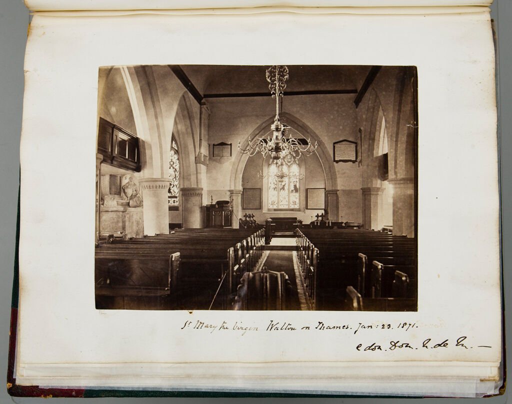 Untitled (Interior Of St. Mary The Virgin, Walton On Thames. Jan. 23, 1871; Verso: Eton College Chapel And Long Walk, 1871)