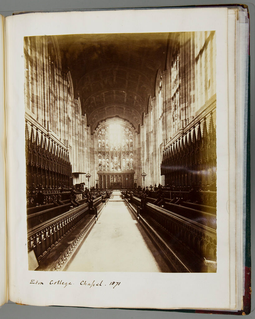 Untitled (Eton College Chapel Interior, 1871; Verso: Eton College From The Playing Fields, 1871)