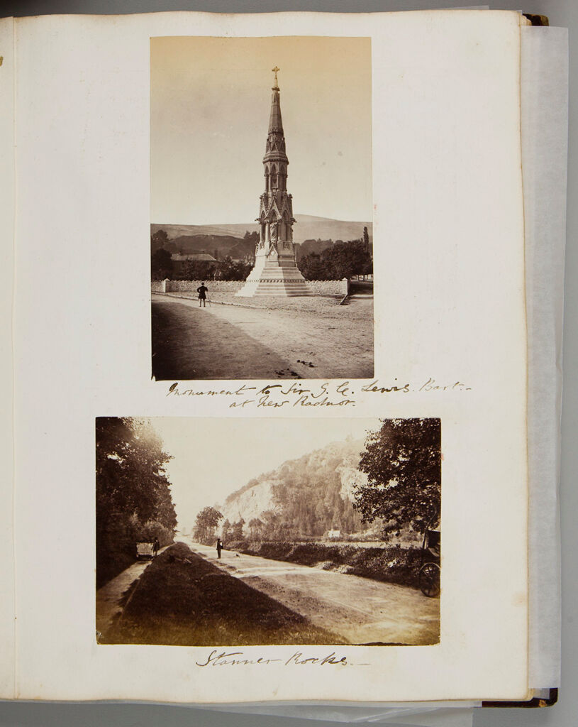 Untitled (Top, View Of Monument To Sir George Cornewall Lewis (1806-1863), Bart. At New Radnor; Bottom; View Of Stanner Rocks With Two Figures; Verso: Moor Court)