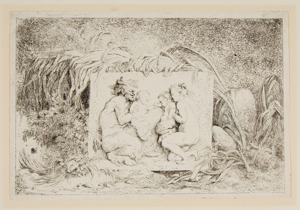 Plate Three: Betrothal Of A Baby Satyr And Baby Nymph Held By A Nymph And A Satyr