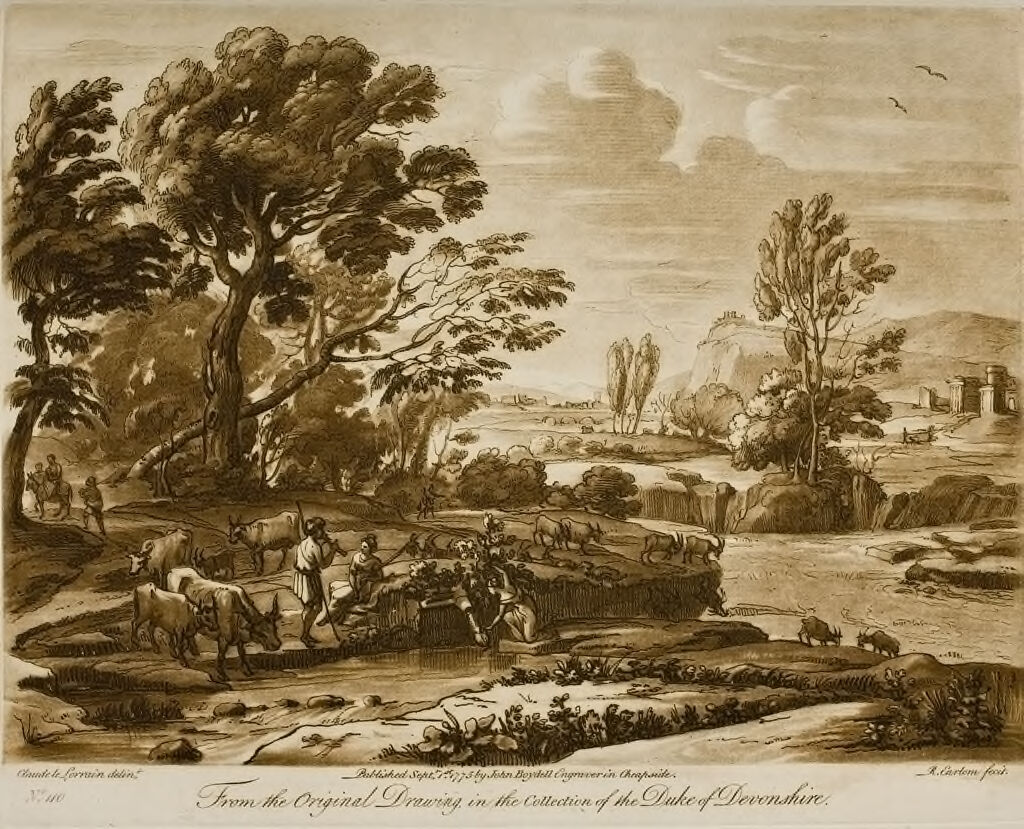 A Landscape, With Peasants And Cattle