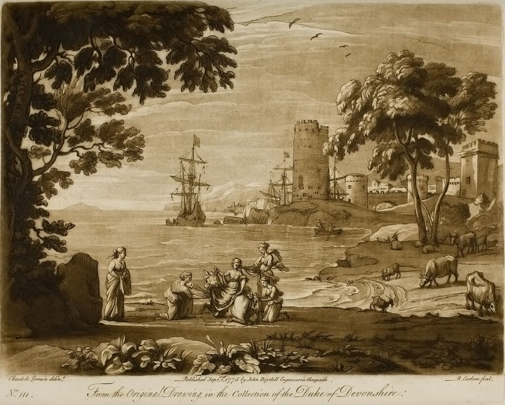 View Of A Seaport, With The Rape Of Europa