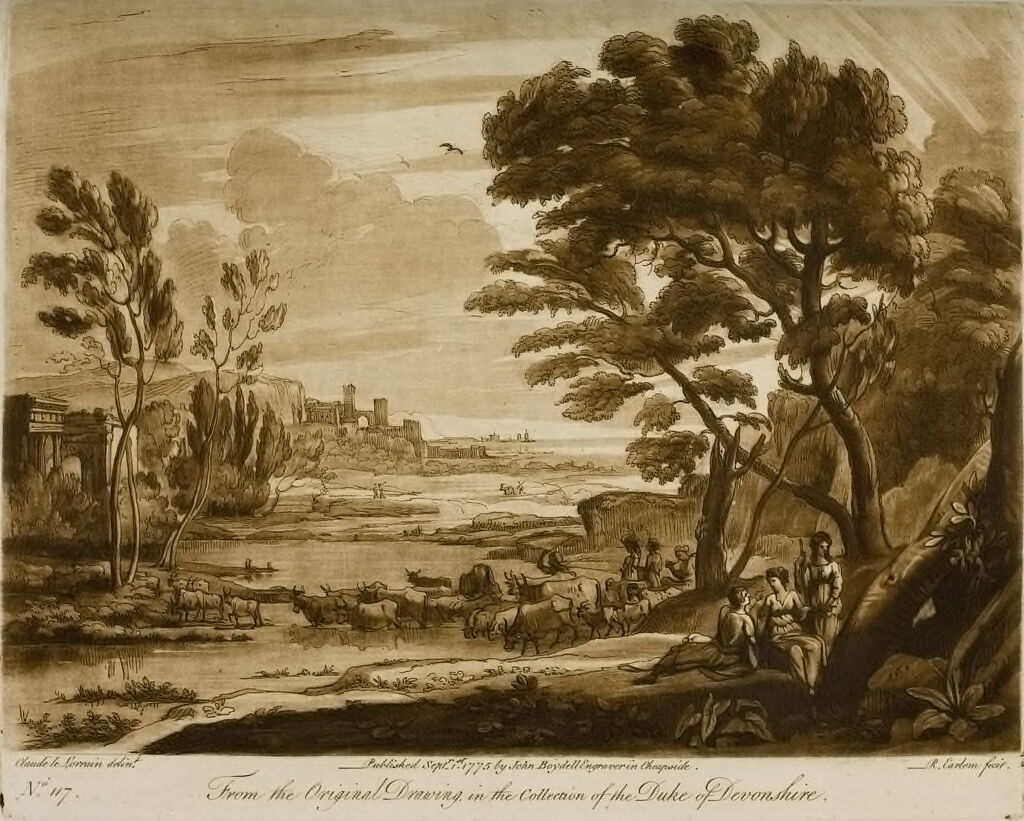 A Landscape, With Peasants And Cattle, Enriched With Buildings