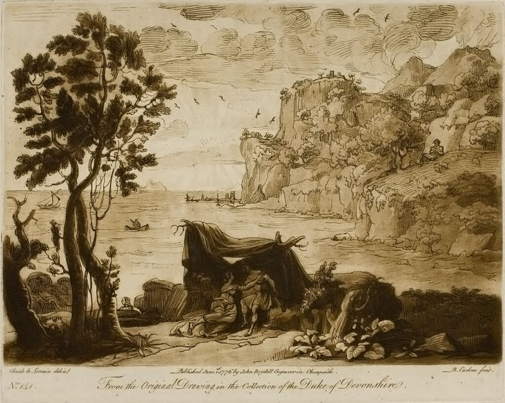 A View Of The Sea, With Rocks By The Side, With The Story Of Acis And Galatea
