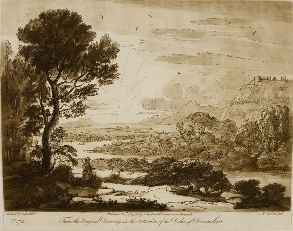 A Landscape, With Buildings, And An Adjoining View Of The Sea