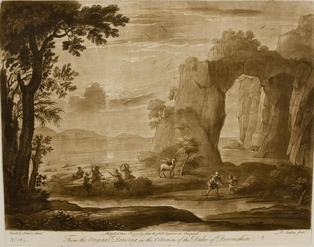 View Of A Pierced Rock Open To The Sea, With An Allegorical History Introduced