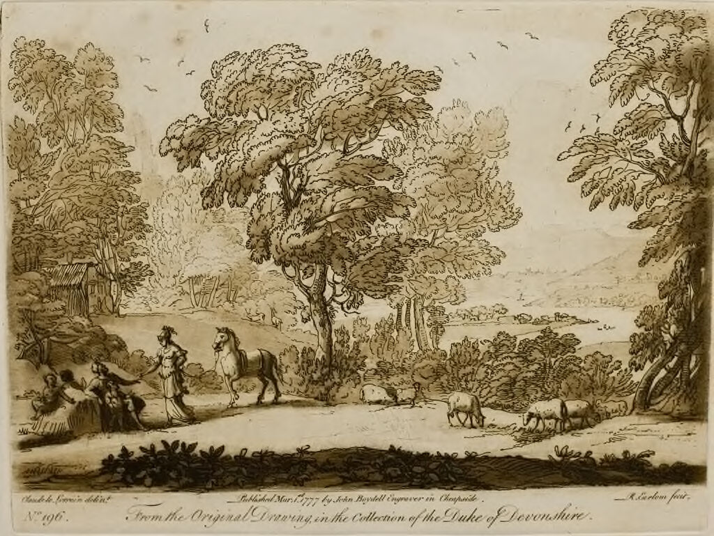 A Landscape, With Figures And Cattle, Erminia And The Old Shepherd