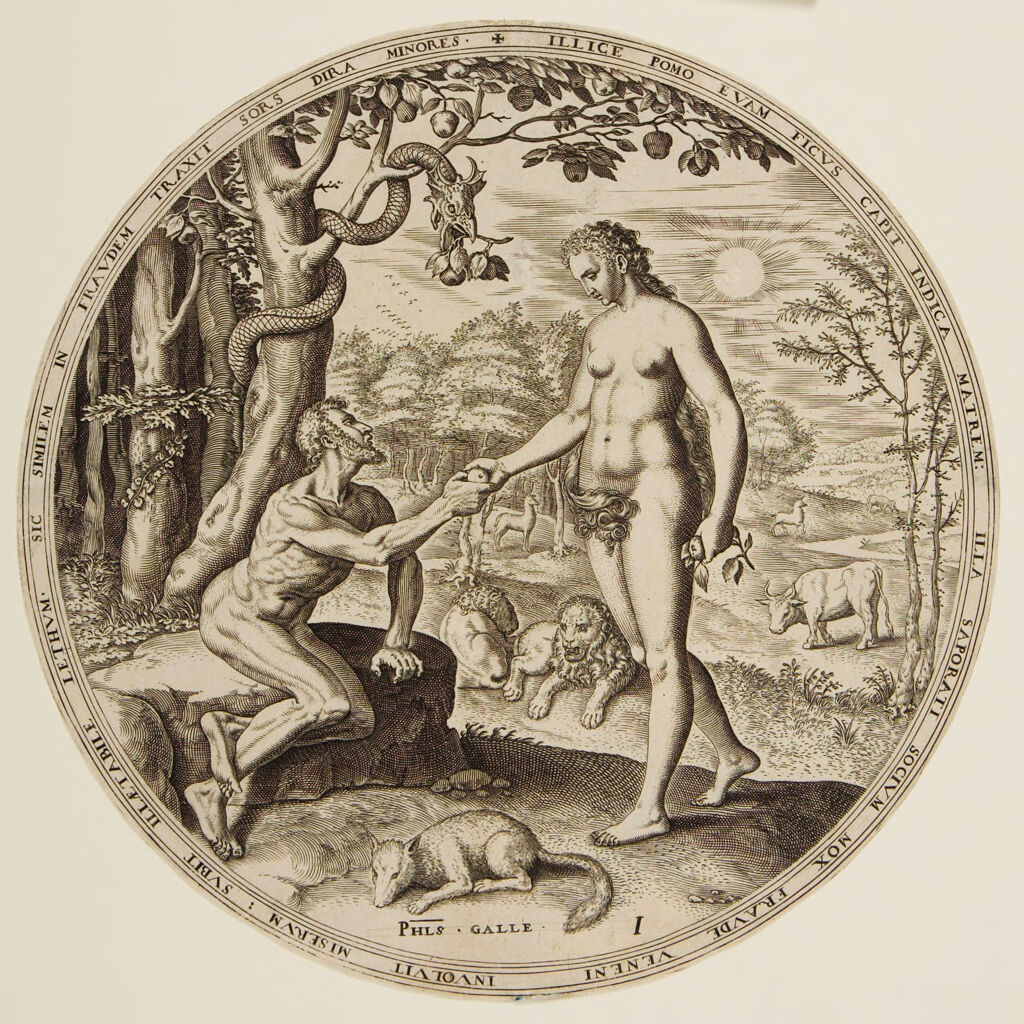 Eve Offering Adam The Forbidden Fruit