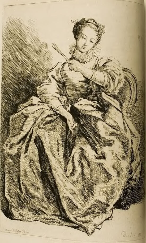 Seated Lady Holding A Fan