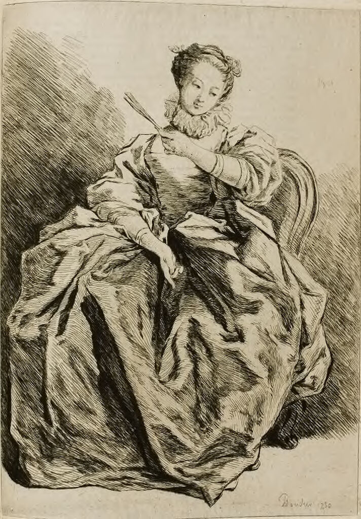 Seated Lady Holding A Fan