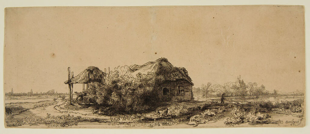 Landscape With Cottages And A Haybarn: Oblong
