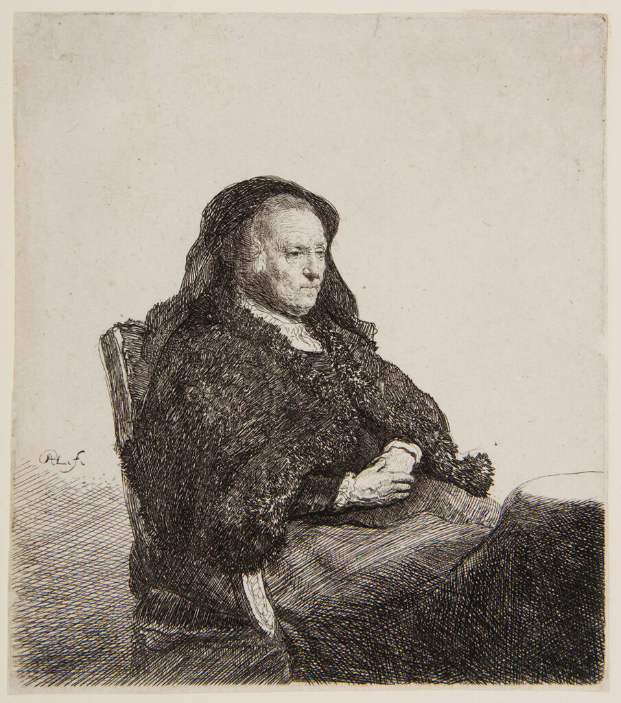 Rembrandt's Mother Seated At A Table