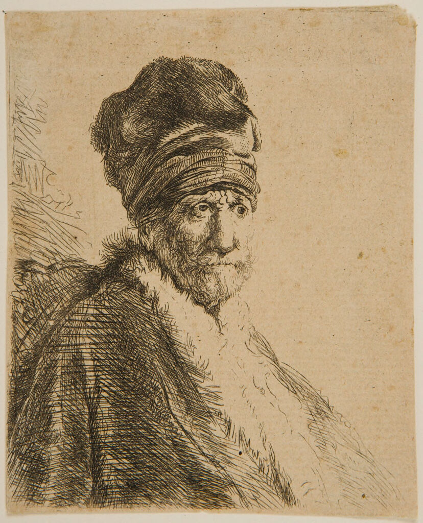 Bust Of A Man Wearing A High Cap, Three-Quarters Right: The Artist's Father (?)