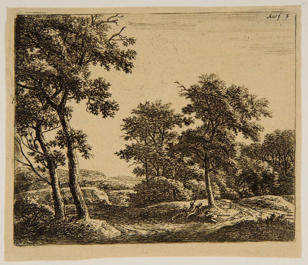 Two Shepherds At The Foot Of A Tree