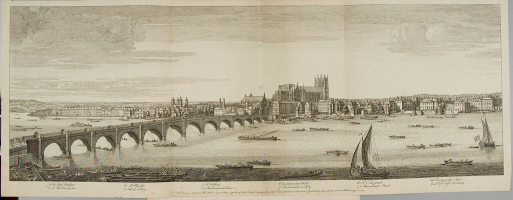 View Of The New Bridge And Westminster Abby, View From Mr. Scheve's Sugar House