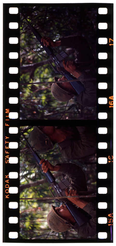 Untitled (Soldiers Aiming Guns Into Trees During Fighting In Central Highlands Near Dak To, Vietnam)