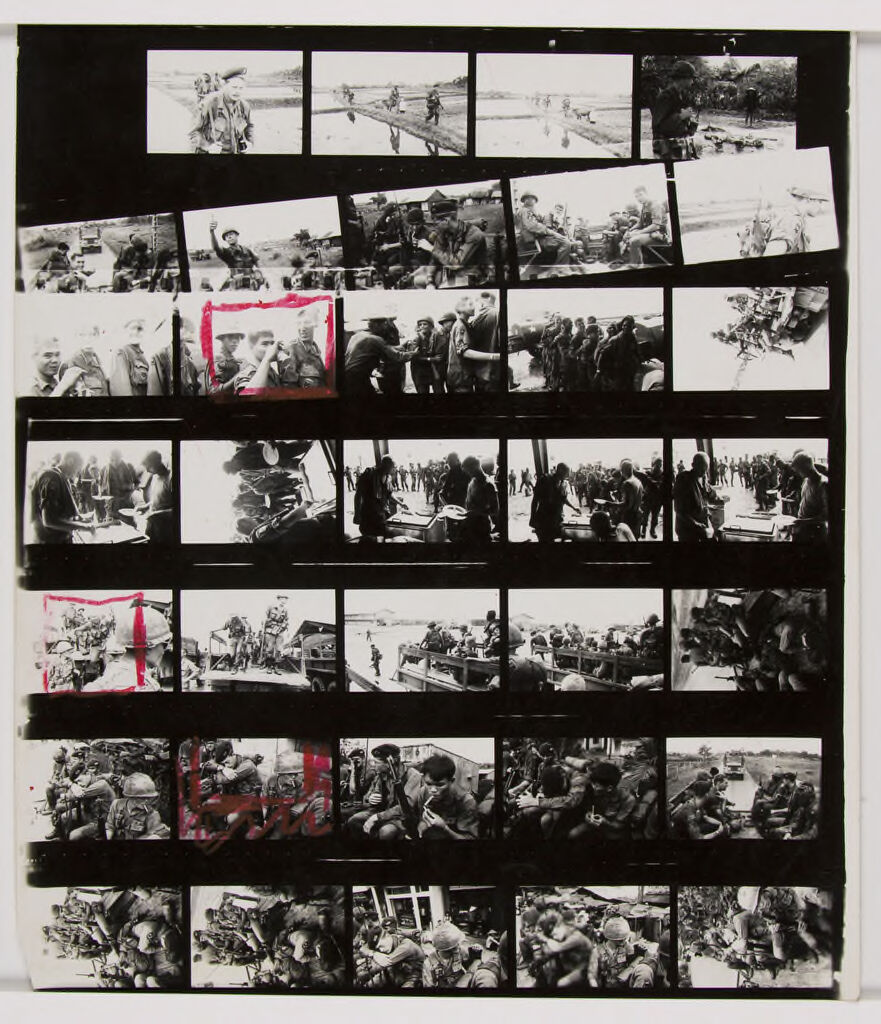 Untitled (Soldiers On Patrol And Transported On Back Of Flatbed Trucks, Vietnam)