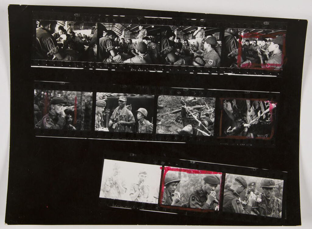 Untitled (Soldiers Playing Cards In Storehouse And On Patrol, Vietnam)