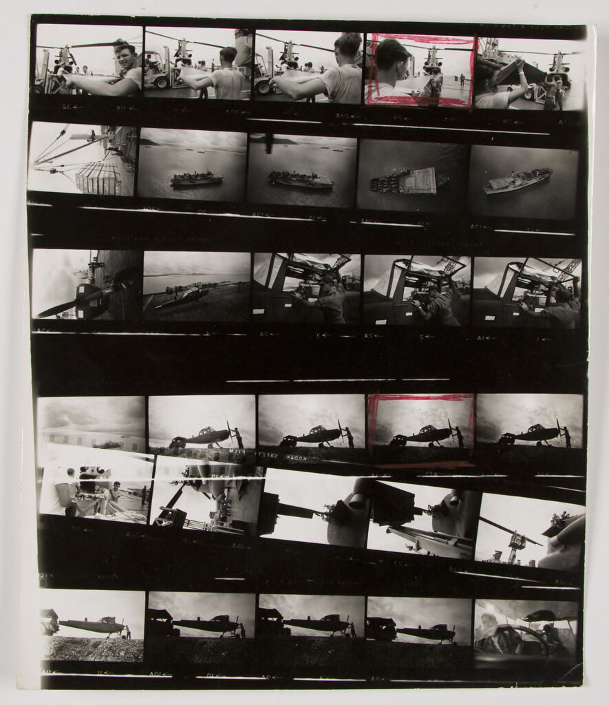Untitled (Soldiers Working On Planes; Aircraft Carrier, Vietnam)