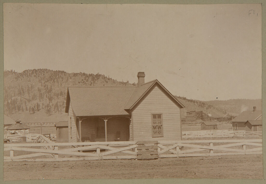 Industrial Problems, Welfare Work: United States. Colorado. Pueblo. Colorado Fuel And Iron Company: Colorado Fuel And Iron Company: Tercio, Col., A Coal Camp; 3 Room Cottage. Built 1900. Rent $6 Per Month.