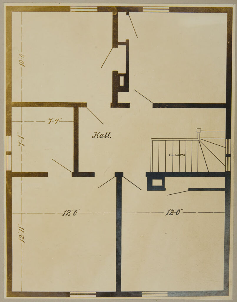 Industrial Problems, Welfare Work: United States. Maine. Cumberland Mills. S. D. Warren And Co.: Industrial Betterment In The United States. Housing Of Working People By Employers: S.d. Warren & Company, Cumberland Mills, Maine. House For Employees. Plan Y.: Second Floor.