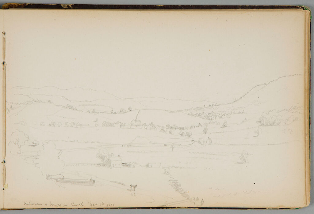 Delaware River And Hudson Canal; Verso: Landscape With Church In The Distance