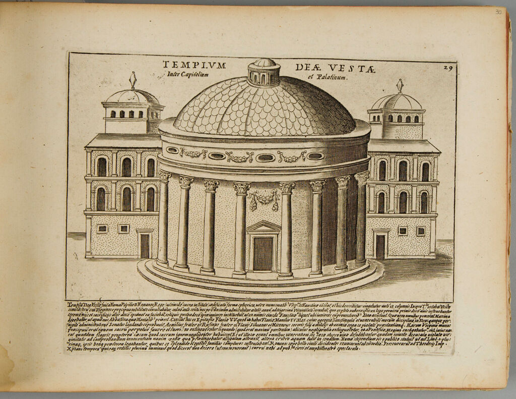 The Temple Of Vesta Between The Capitoline And Palatine