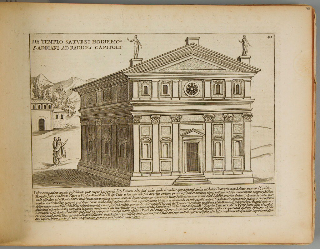 The Temple Of Saturn, Now The Church Of St. Adrian At The Foot Of The Capitoline Hill