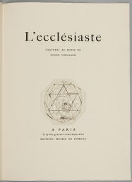 Ecclesiastes Plate I